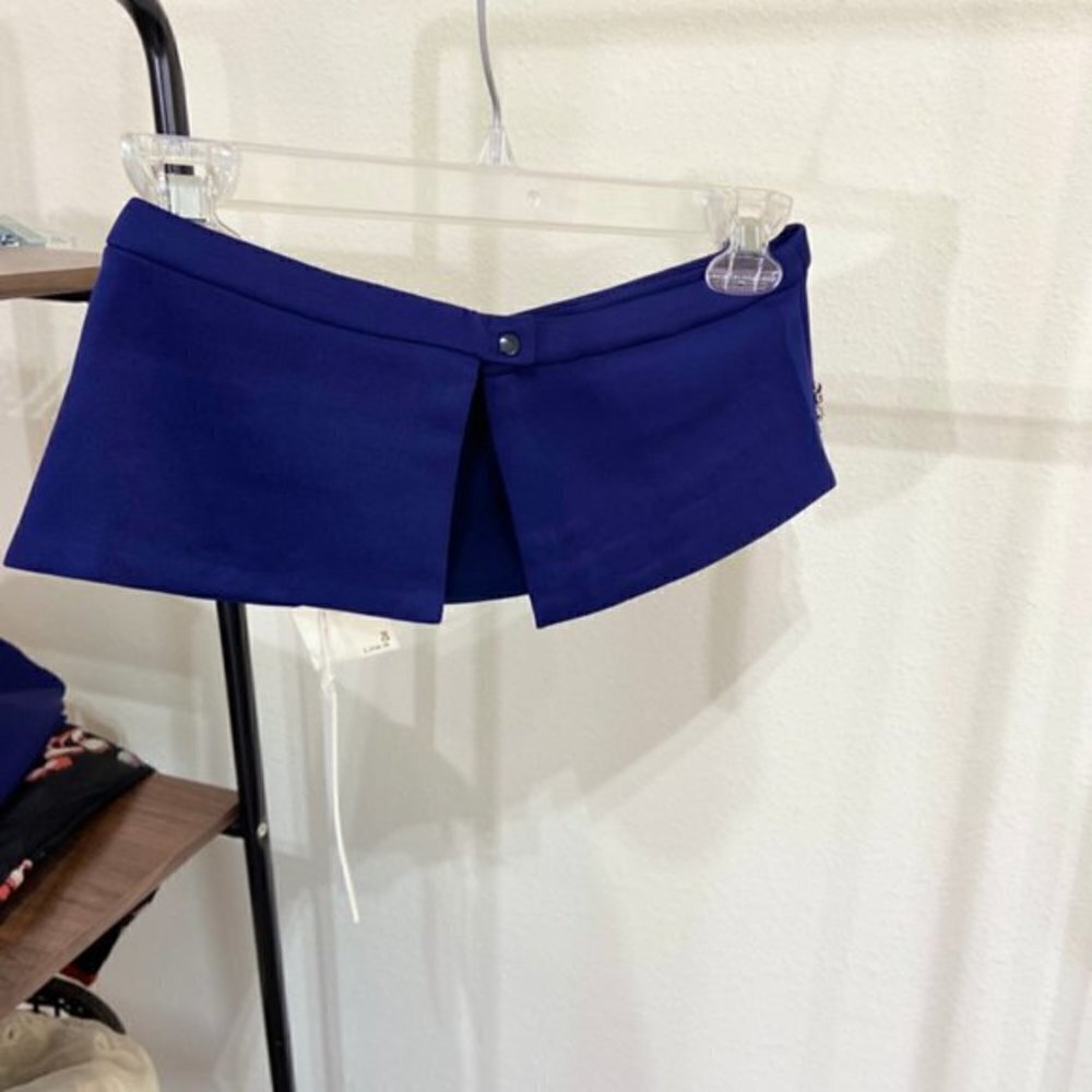 Line & Dot NWT Blue Peplum Pencil Skirt Size Small - Picture 14 of 16